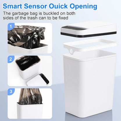 2 Pack Automatic Trash Can With Lid