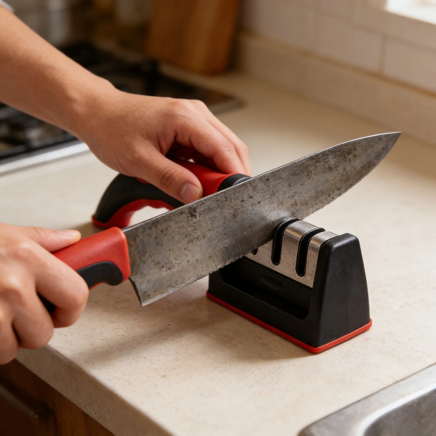 3 Stage Manual Knife Sharpener