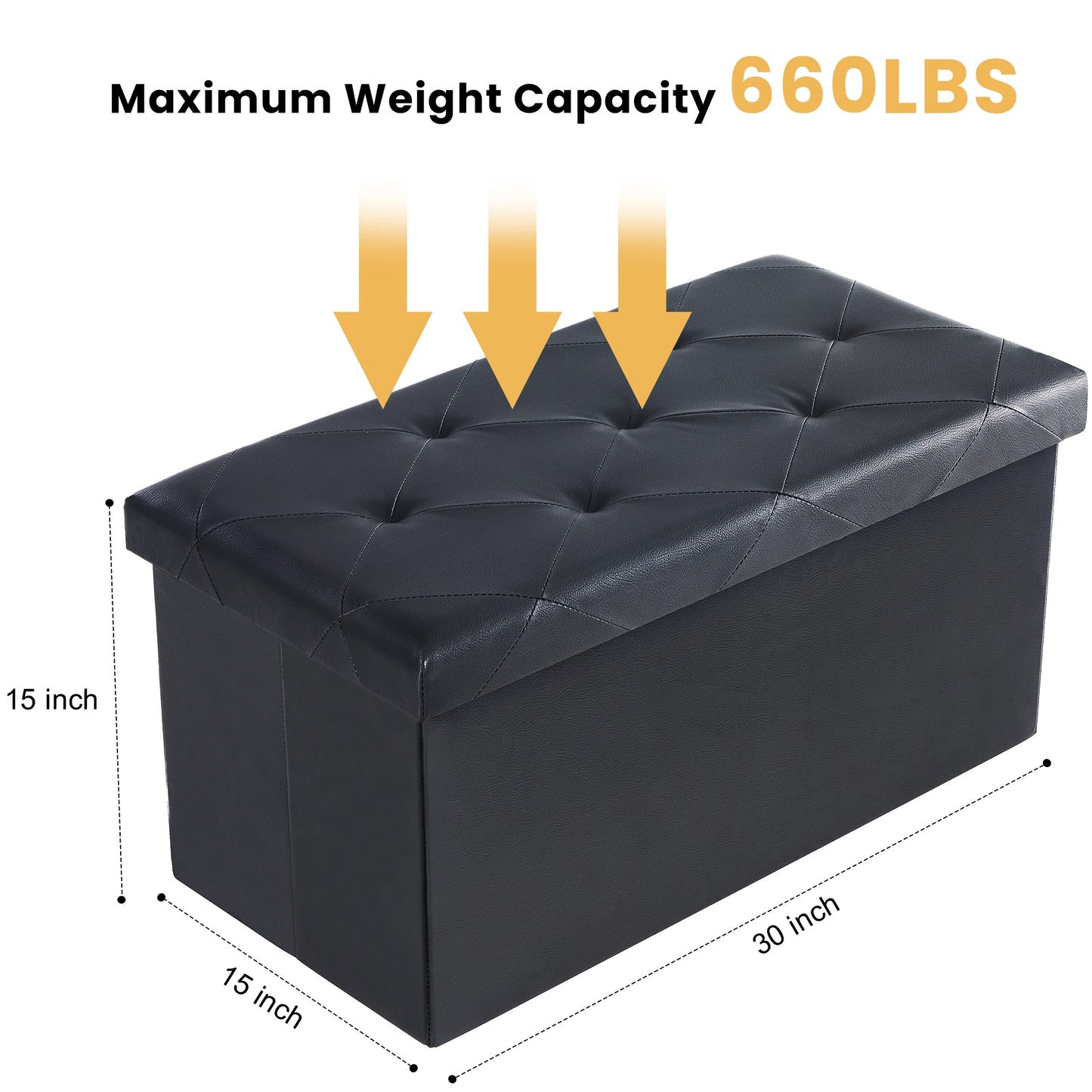 Leather Storage Footstool
