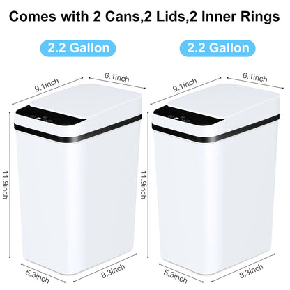 2 Pack 12L  Automatic Trash Cans