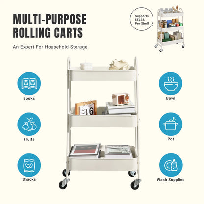 3 Tier Metal Storage Cart