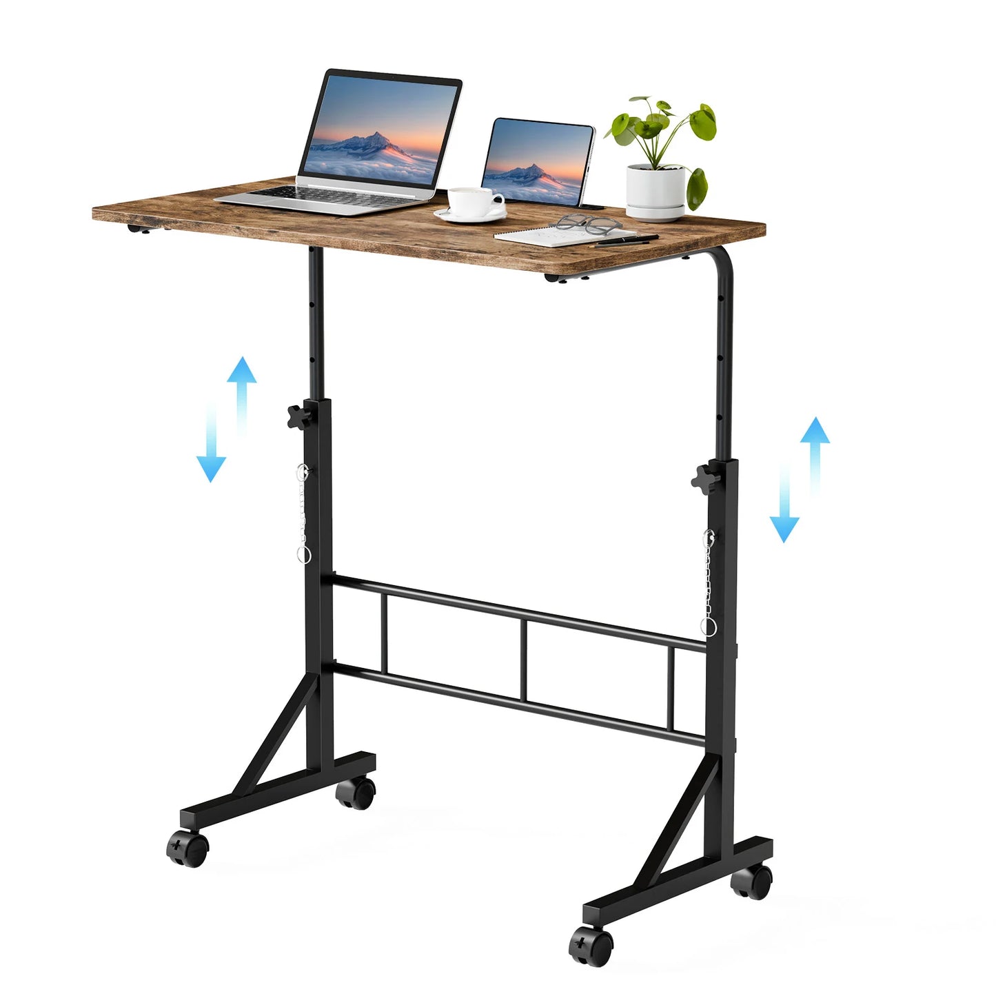 31.5" Adjustable Height Mobile Desk