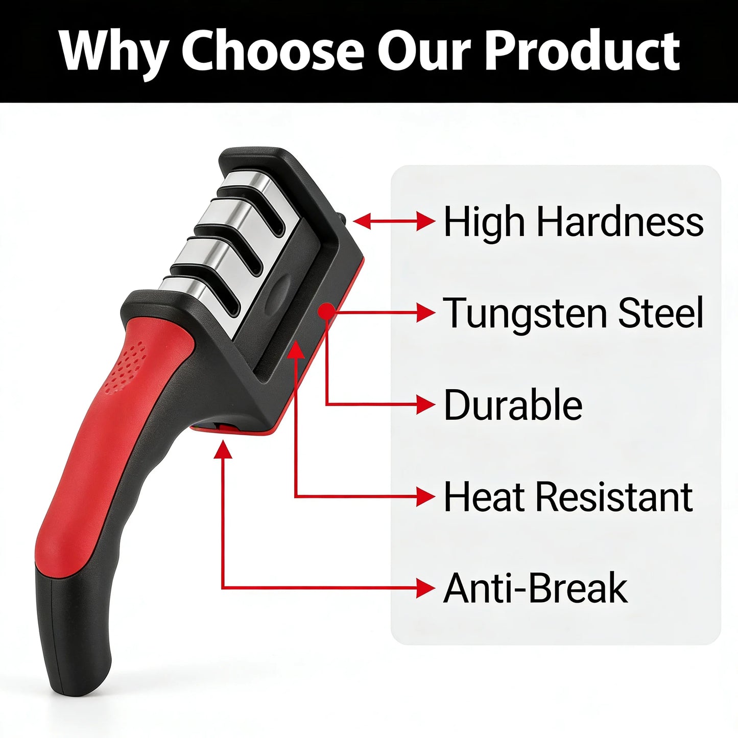 3 Stage Manual Knife Sharpener