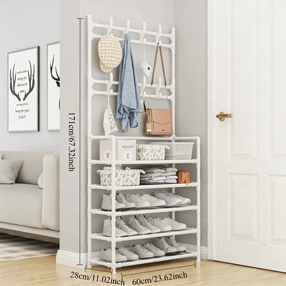 Freestanding Coat & Shoe Rack
