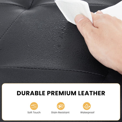 Leather Storage Footstool