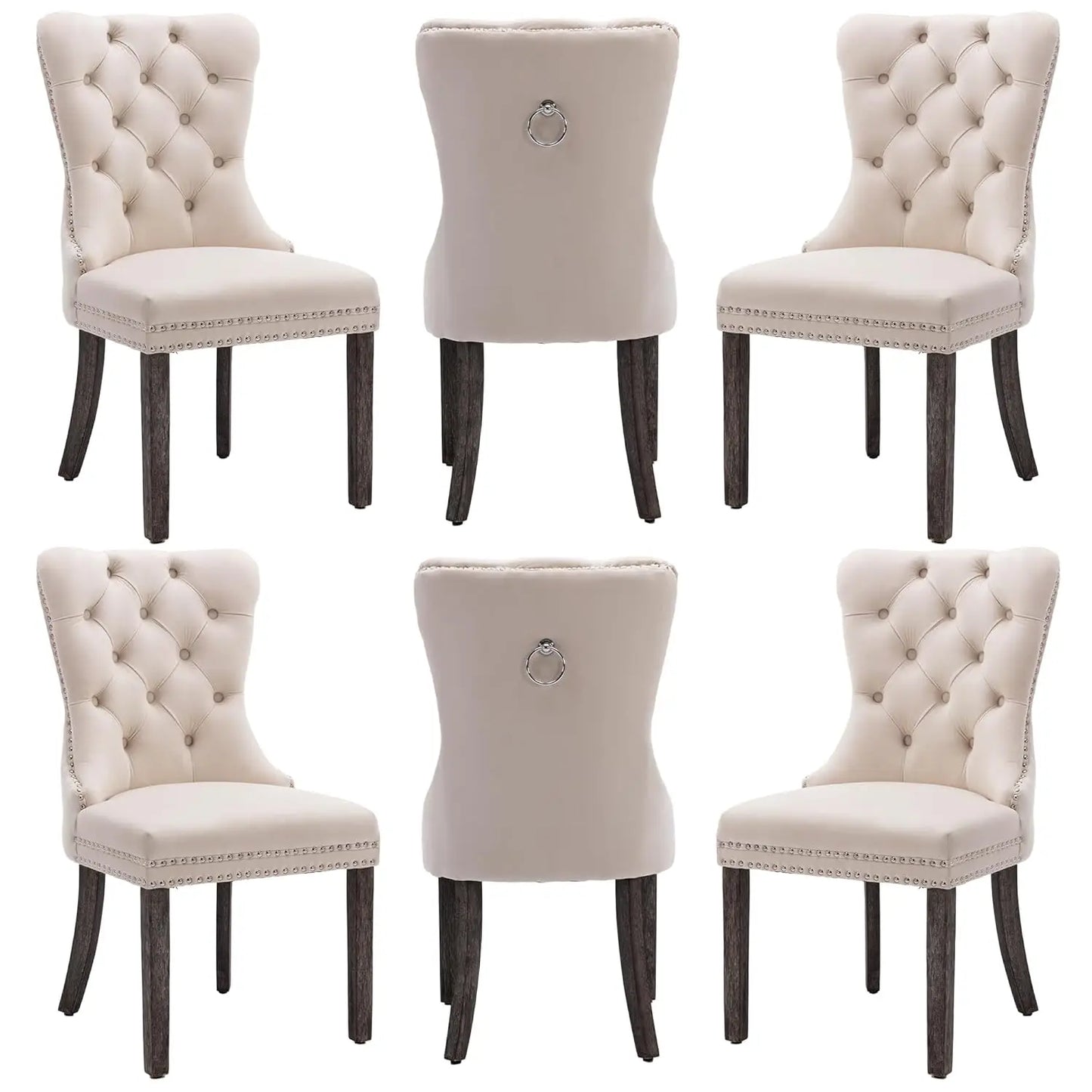 Leather Dining Chairs Set of 6