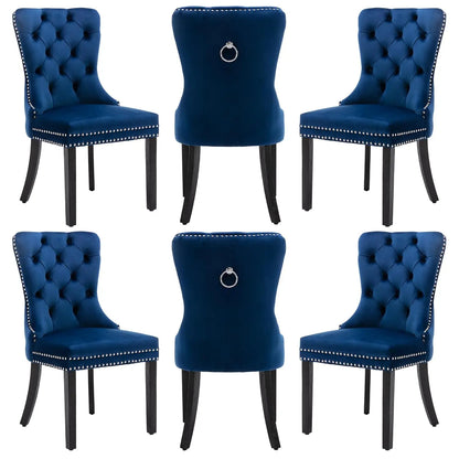 Leather Dining Chairs Set of 6
