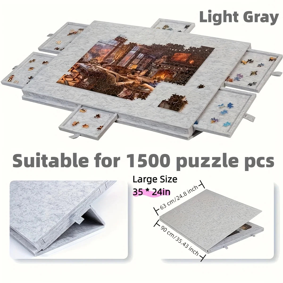 Tiltable Portable Puzzle Desk
