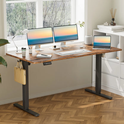 63x24 Inch Electric Standing Desk For Office.  Height Adjustable.