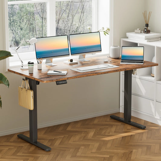 63x24 Inch Electric Standing Desk For Office.  Height Adjustable.