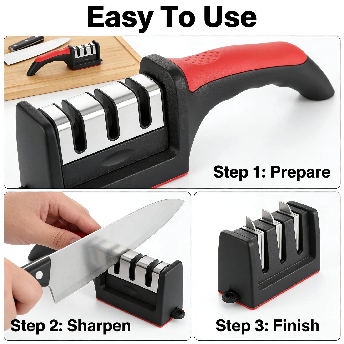 3 Stage Manual Knife Sharpener