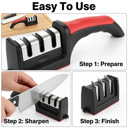 3 Stage Manual Knife Sharpener