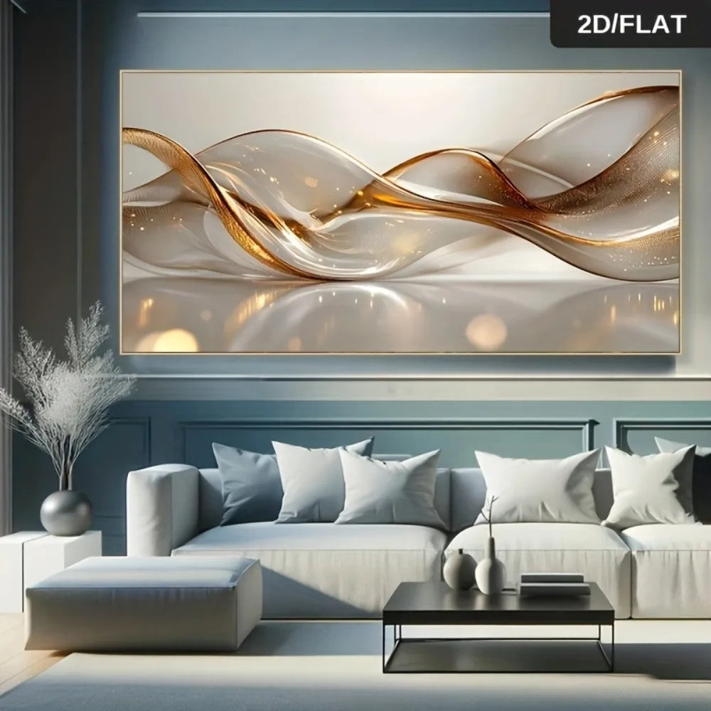 Flat 2D Line Abstract Canvas Prints