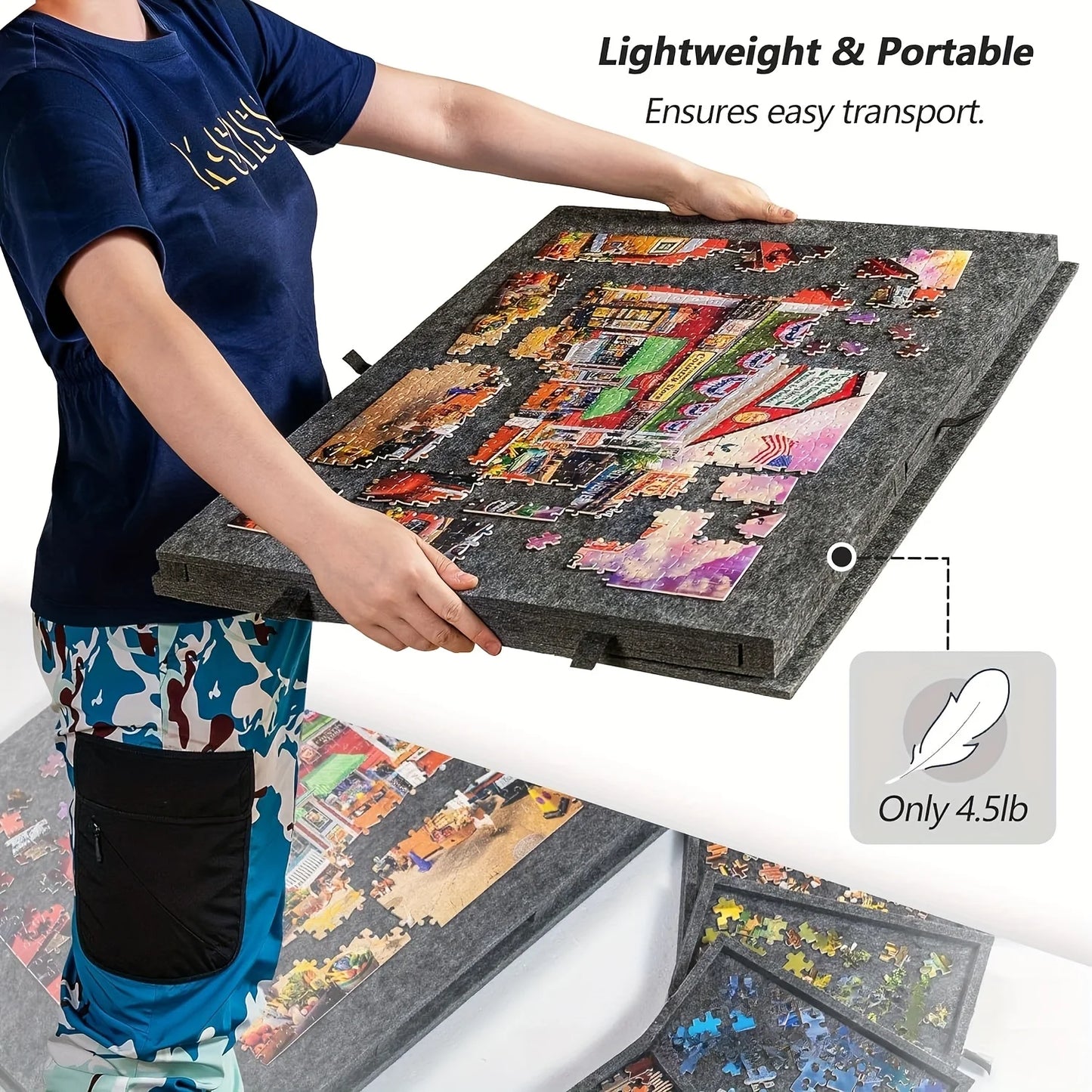 Tiltable Portable Puzzle Desk
