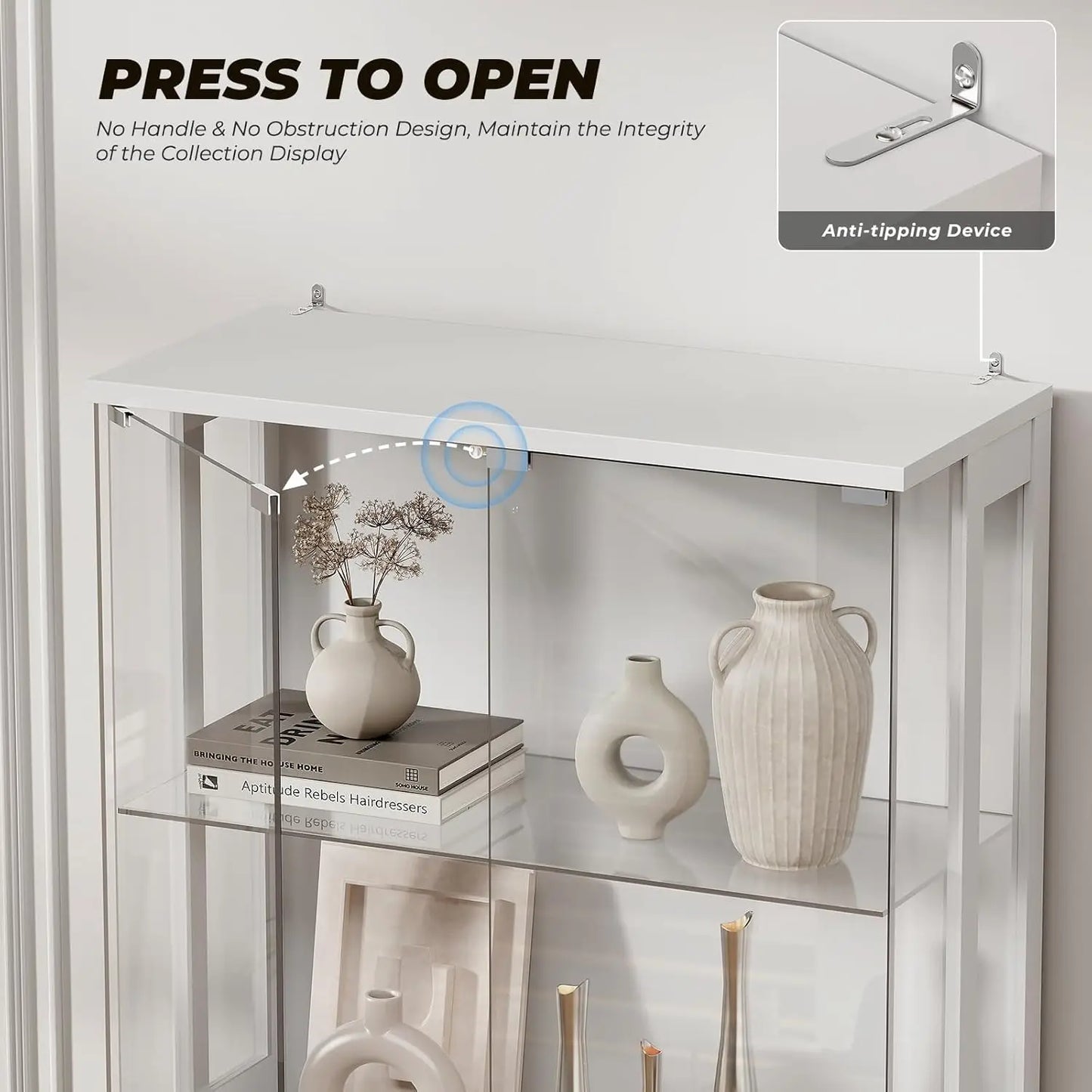 Display Cabinet with Glass Doors,