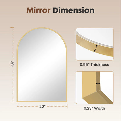 Arched Metal Framed Mirror