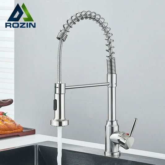 Pull Down Kitchen Faucet, Swivel Dual Function Nozzle