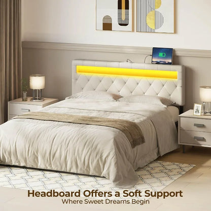 Headboard For Queen Size Bed With 60,000 DIY Color Of LED Light