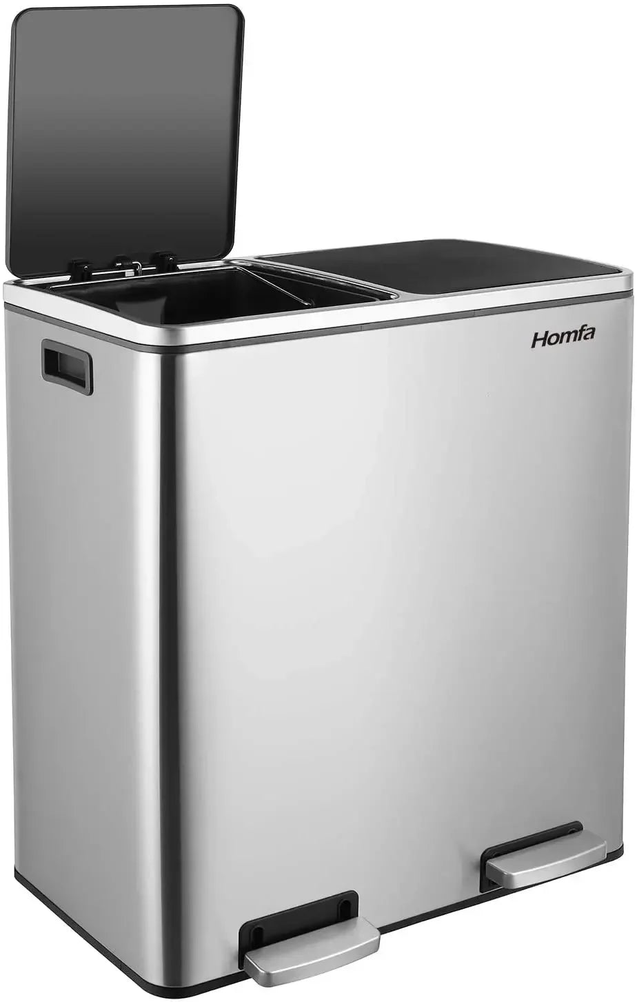 Brushed Stainless Steel Kitchen Step Trash Can