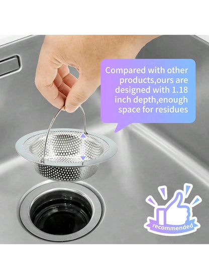 2 Pcs Stainless Steel Sink Strainer