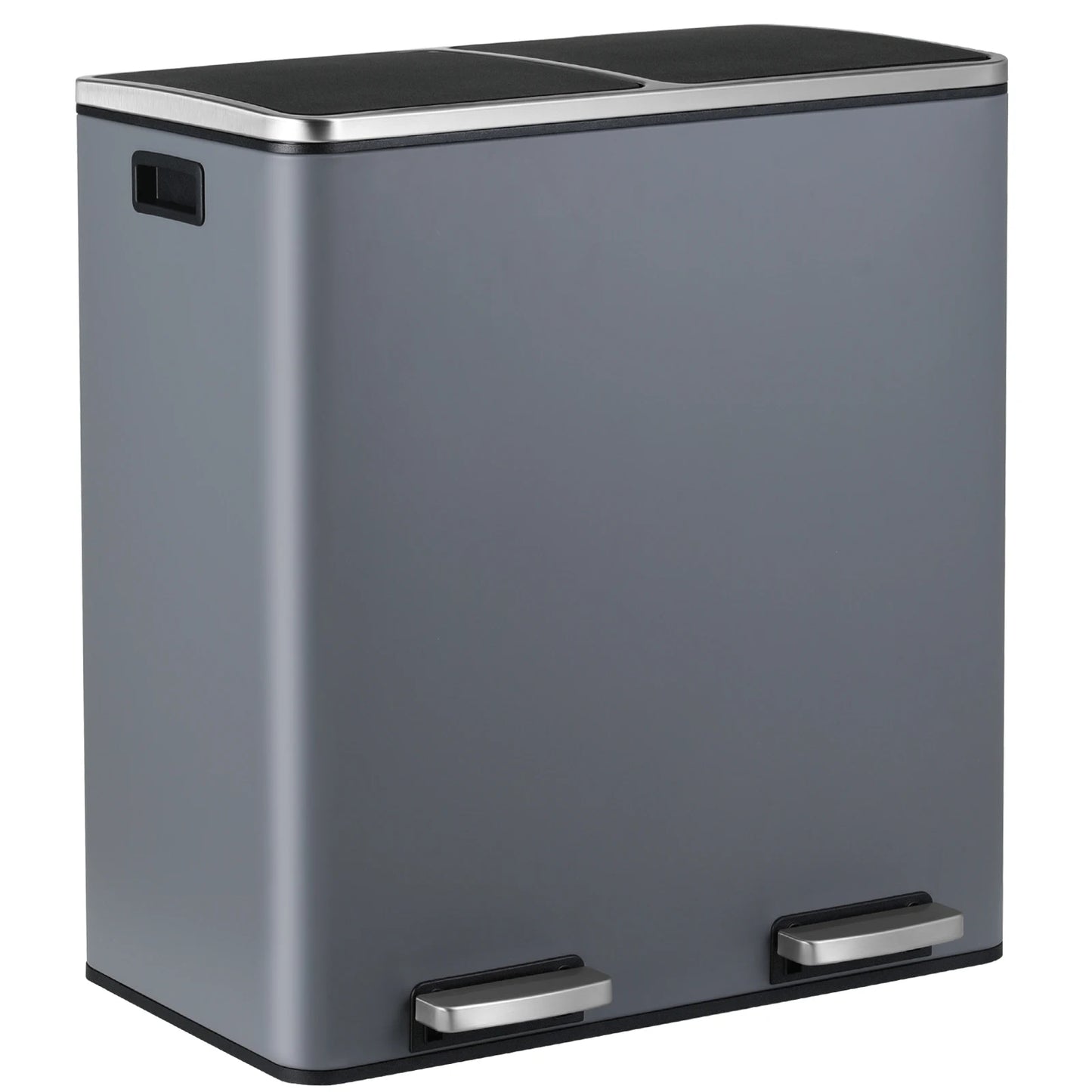 Brushed Stainless Steel Kitchen Step Trash Can