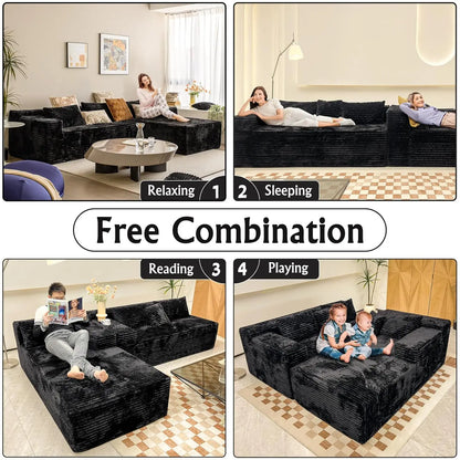 Living Room Corduroy Couch，