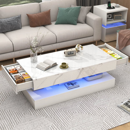 Modern Stylish Coffee Table with LED lights,
