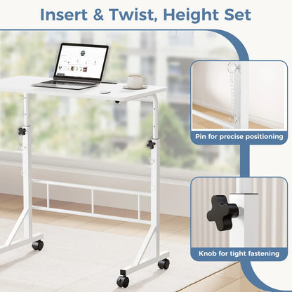 31.5" Adjustable Height Mobile Desk