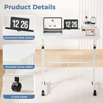 31.5" Adjustable Height Mobile Desk