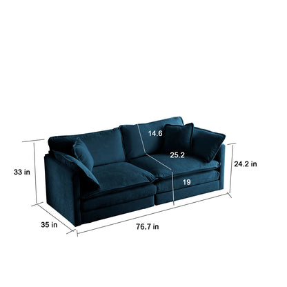 Modern Fabric Loveseat Sofa Couch for Living Room