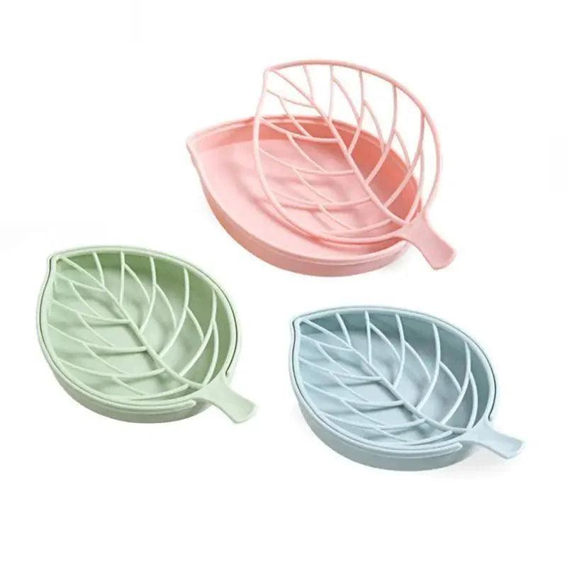 Bathroom Accessories Dish Plate Case Home Shower Leaf Shape Holder Container Soap Box Plastic