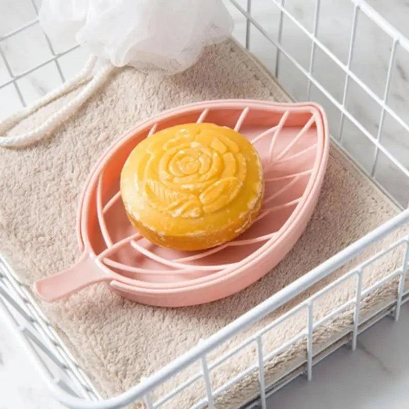 Bathroom Accessories Dish Plate Case Home Shower Leaf Shape Holder Container Soap Box Plastic