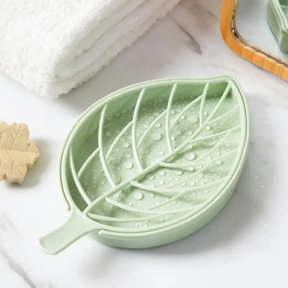 Bathroom Accessories Dish Plate Case Home Shower Leaf Shape Holder Container Soap Box Plastic