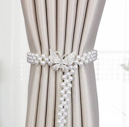 Curtain Tieback High Quality Elastic Holder Hook Buckle Clip Pretty and Fashion Polyester Decorative Home Accessories Modern Style Convenient Drape Tie Backs,Handmade Curtains Holdbacks Holder for Home Kitchen Office