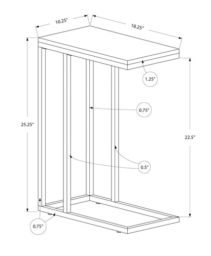 C-Shaped Accent Table for Living Room
