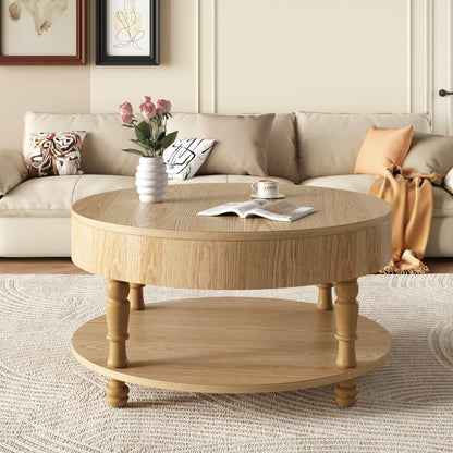 Coffee Table with Dual Storage for Living Room