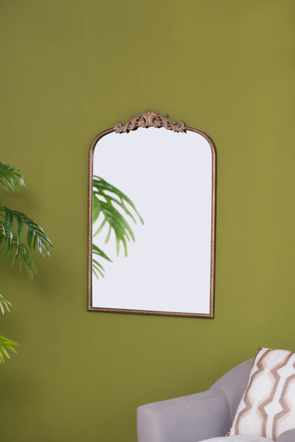 Arch Mirror, Baroque Inspired Wall Decor For Bathroom, Bedroom, Living Room