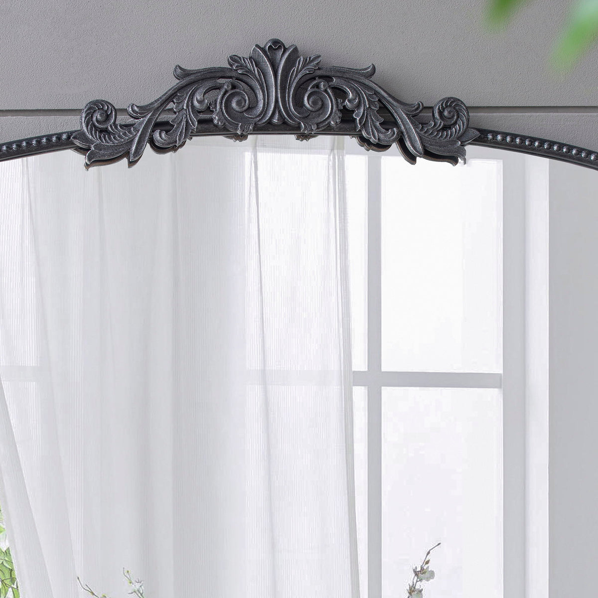 Arch Mirror, Baroque Inspired Wall Decor For Bathroom, Bedroom, Living Room