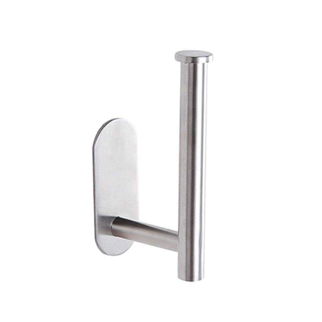 Household Toilet Roll Holder Self Adhesive Toilet Paper Holder For Bathroom Stick On Wall Stainless Steel