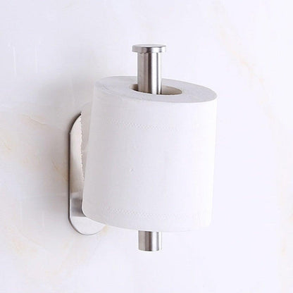 Household Toilet Roll Holder Self Adhesive Toilet Paper Holder For Bathroom Stick On Wall Stainless Steel