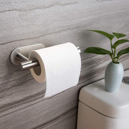 Household Toilet Roll Holder Self Adhesive Toilet Paper Holder For Bathroom Stick On Wall Stainless Steel
