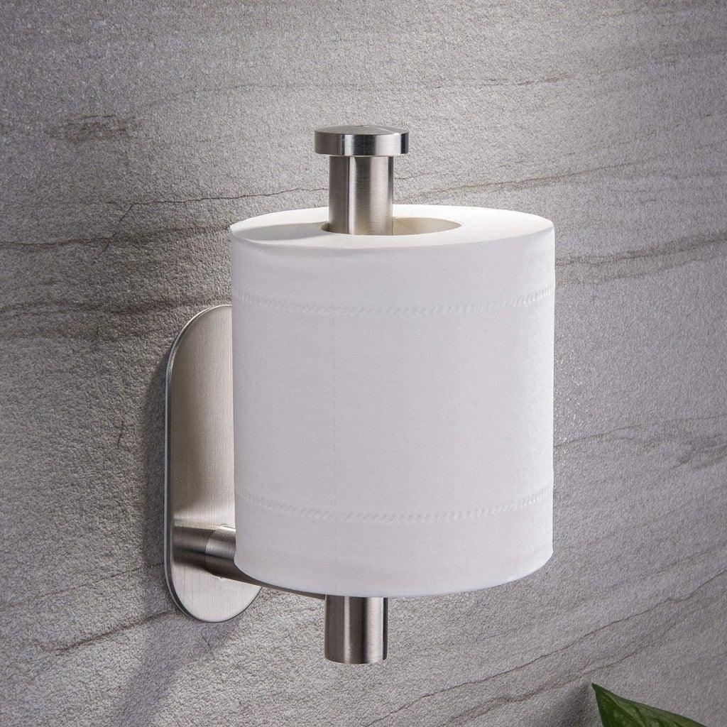 Household Toilet Roll Holder Self Adhesive Toilet Paper Holder For Bathroom Stick On Wall Stainless Steel