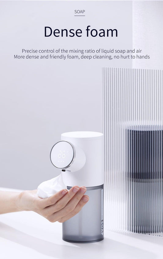 Liquid Soap Dispensers USB Rechargeable Temperature Display Automatic Dispenser
