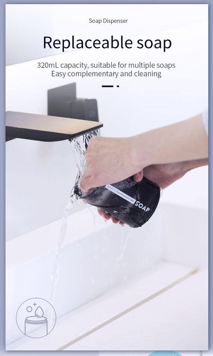 Liquid Soap Dispensers USB Rechargeable Temperature Display Automatic Dispenser
