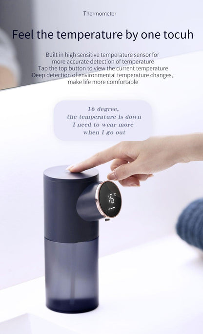 Liquid Soap Dispensers USB Rechargeable Temperature Display Automatic Dispenser