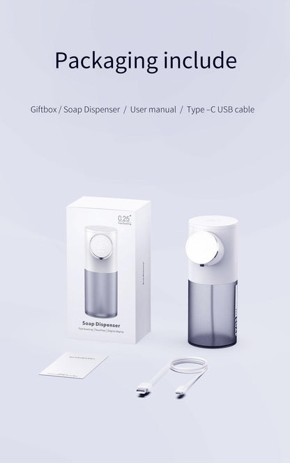 Liquid Soap Dispensers USB Rechargeable Temperature Display Automatic Dispenser