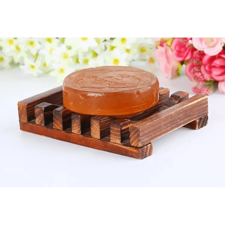 Natural Wooden Soap Dish Wood Soap Tray Holder Storage Soap Rack Plate Box Container