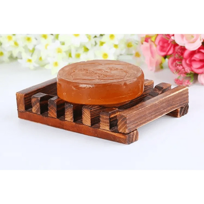 Natural Wooden Soap Dish Wood Soap Tray Holder Storage Soap Rack Plate Box Container