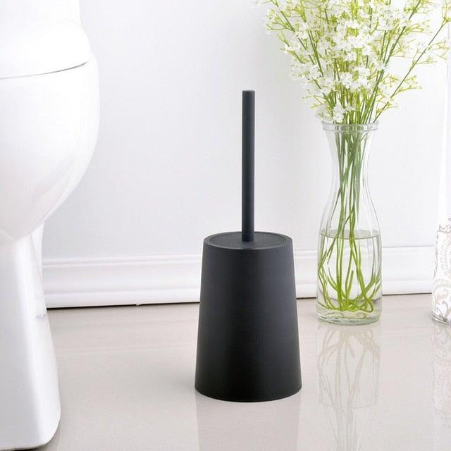 Nordic Ceramic Toilet Brush Bathroom Accessories Set With Non Slip Long Handle And Flexible Bristle