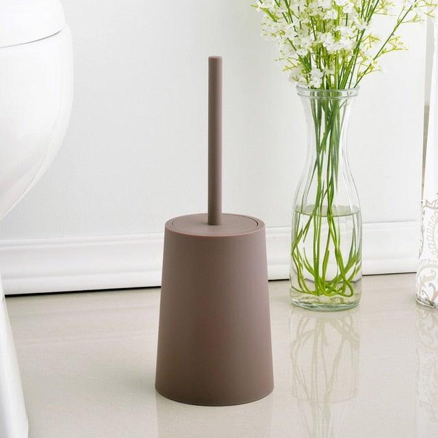 Nordic Ceramic Toilet Brush Bathroom Accessories Set With Non Slip Long Handle And Flexible Bristle